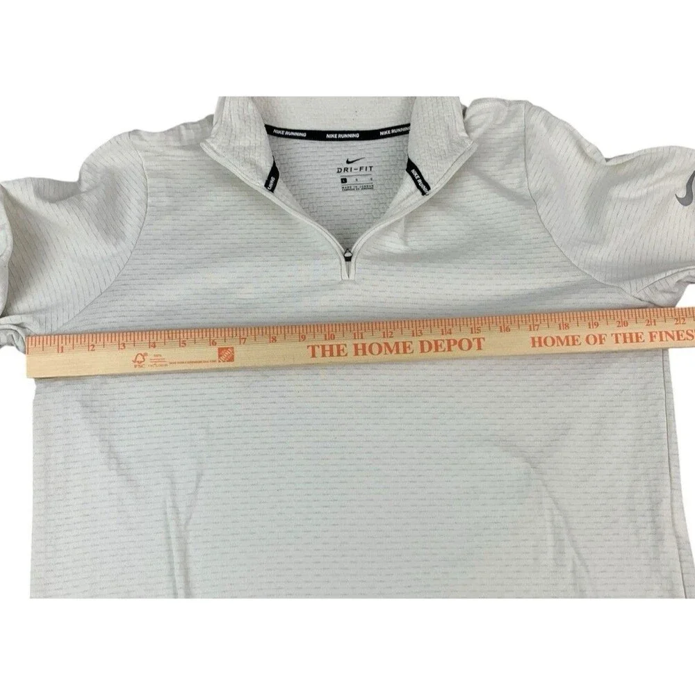 Nike Running Dri Fit Women’s 1/4 Zip Pullover Top, White, Size Large